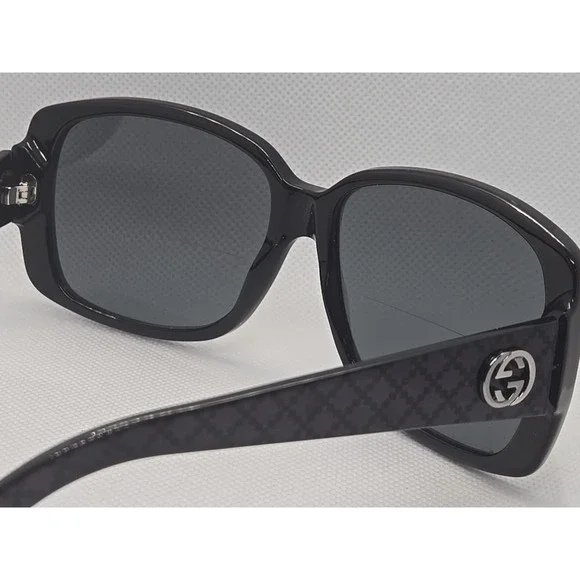 GUCCI Sunglasses GG 3161/S Square Black Silver Interlocking G Logo 59-15 130 - Picture 7 of 8